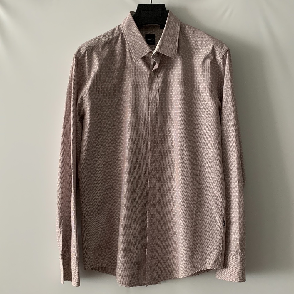 Hugo Boss L Slim Fit Ronny Long Sleeve Button Up